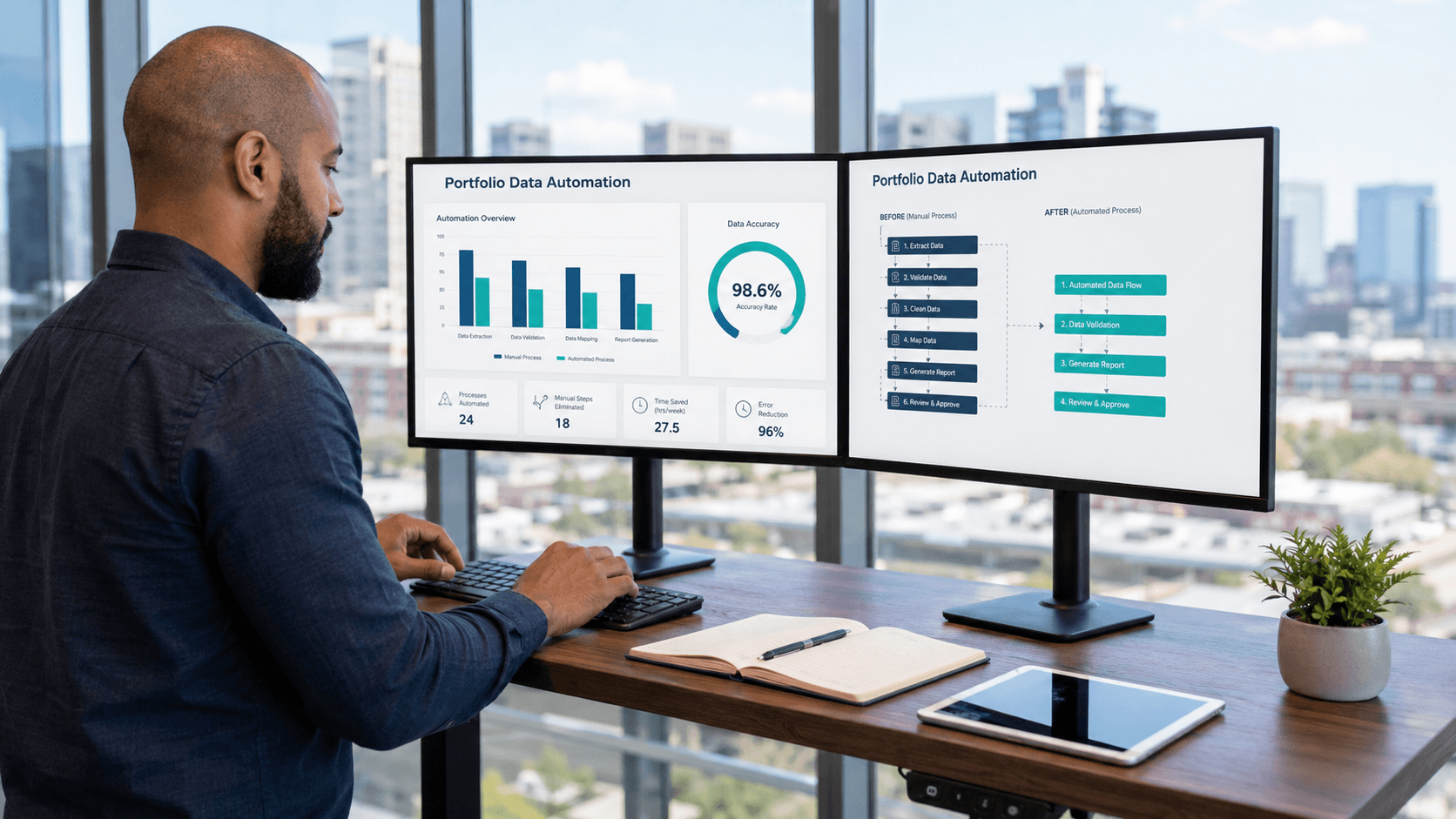 Automatisierung der Portfolio-Datenverarbeitung